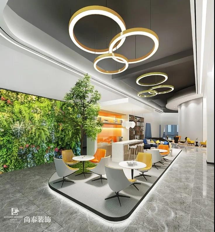 機器人科技公司辦公室休閑區(qū)裝修效果圖